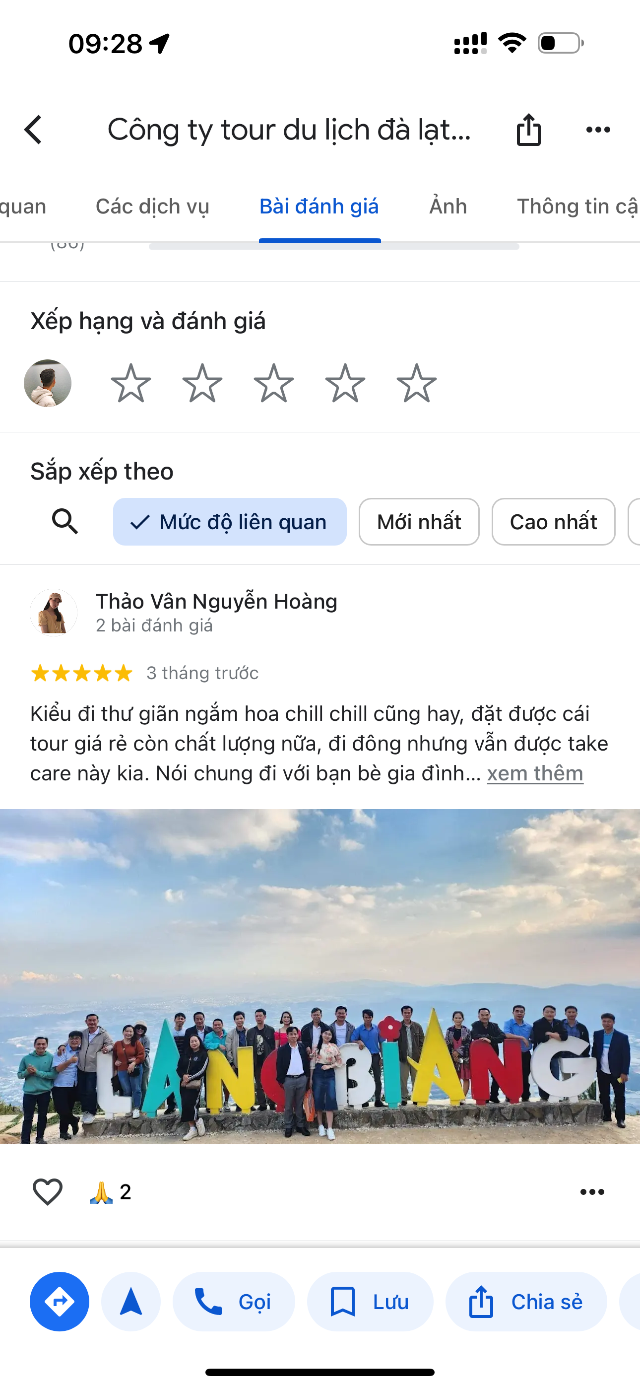 Đánh giá của khách hàng