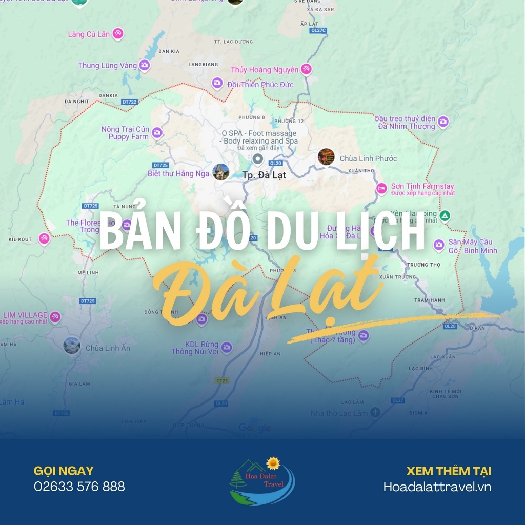 Bản đồ du lịch Đà Lạt